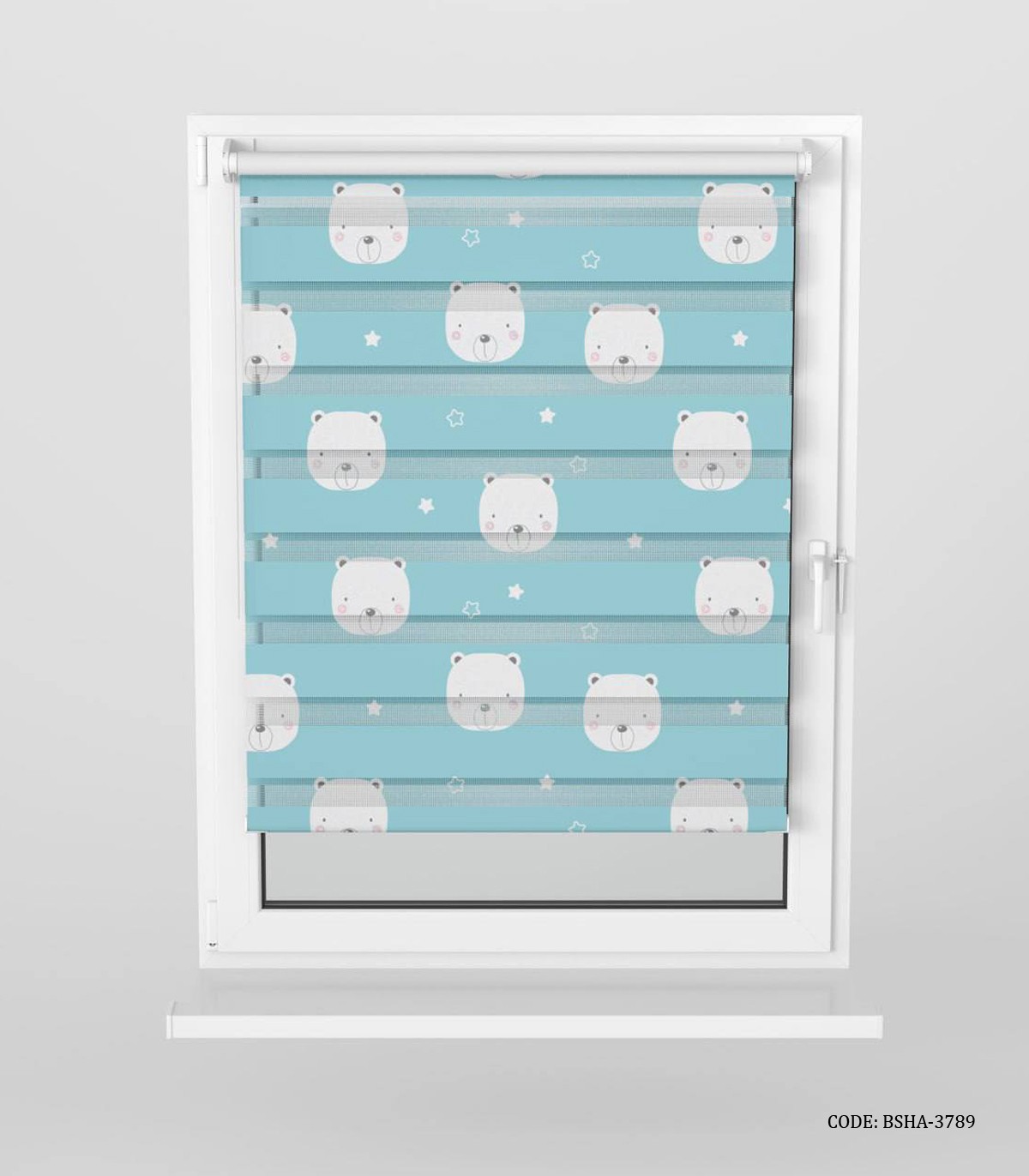 پرده زبرا اتاق پسرانه طرحطرح خرس سفید  مدل beary much