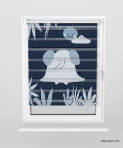 پرده زبرا اتاق کودک طرح فیل مدل A lonely Elephant