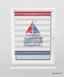 پرده زبرا اتاق پسرانه طرح قایق ملوانی مدل Sailor