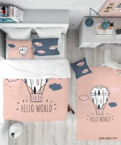 روتختی کودک دخترانه طرح بالون مدل Hello World