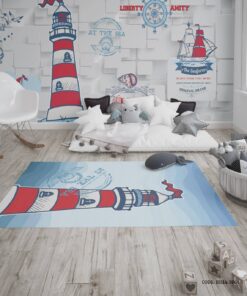 فرش اتاق پسرانه طرح ملوانی مدل Seafarer