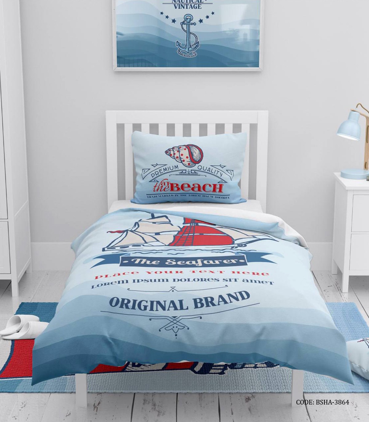 روتختی کودک پسرانه 4 تکه طرح ملوانی مدل Seafarer