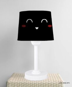 آباژور اتاق نوجوان سفید مشکی طرح لبخند مدل Smile