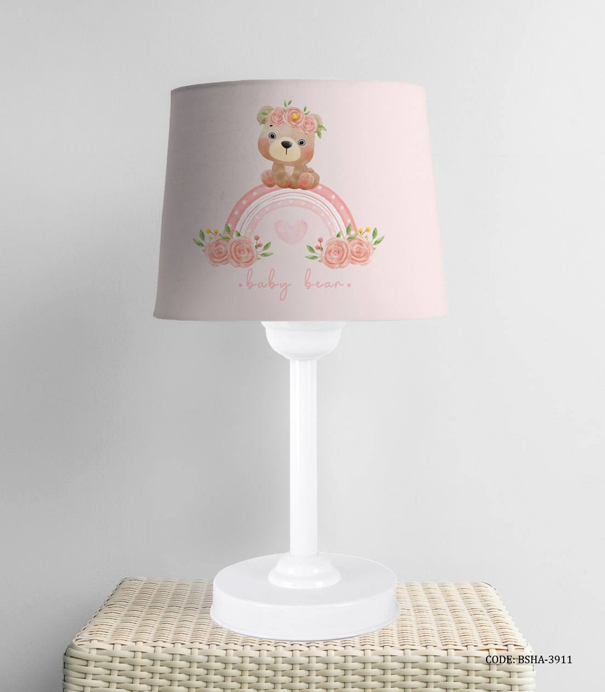 آباژور اتاق دخترانه طرح خرس و رنگین کمان مدل Sweet Lady