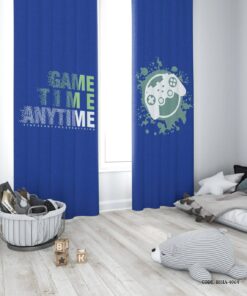 پرده پانچی دو تکه اتاق پسرانه طرح دسته بازی کامپیوتری  مدل Gamer
