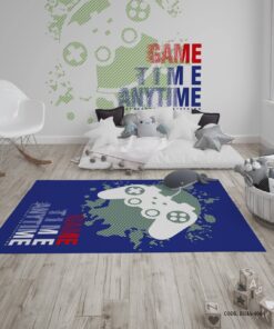 فرش اتاق پسرانه طرح دسته بازی کامپیوتری  مدل Gamer