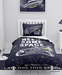 روتختی پسرانه 4 تکه طرح بشقاب پرنده و فضا پیما مدل Explore the Space