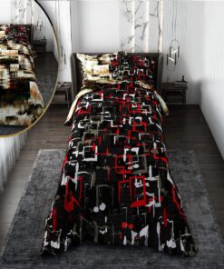 سرویس روتختی پسرانه با لحاف دو رویه طرح چهارخونه آبرنگی