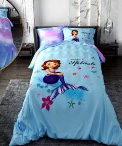 روتختی دخترانه با لحاف دو رویه طرح پری دریایی مدل Make a