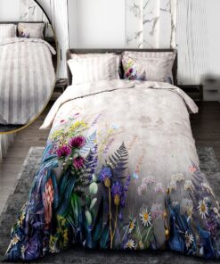 سرویس لحاف روتختی دو نفره دوروی طرح گل و راه راه مدل الا