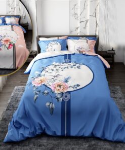 سرویس لحاف روتختی دو نفره دورو طرح گل مدل الیسون