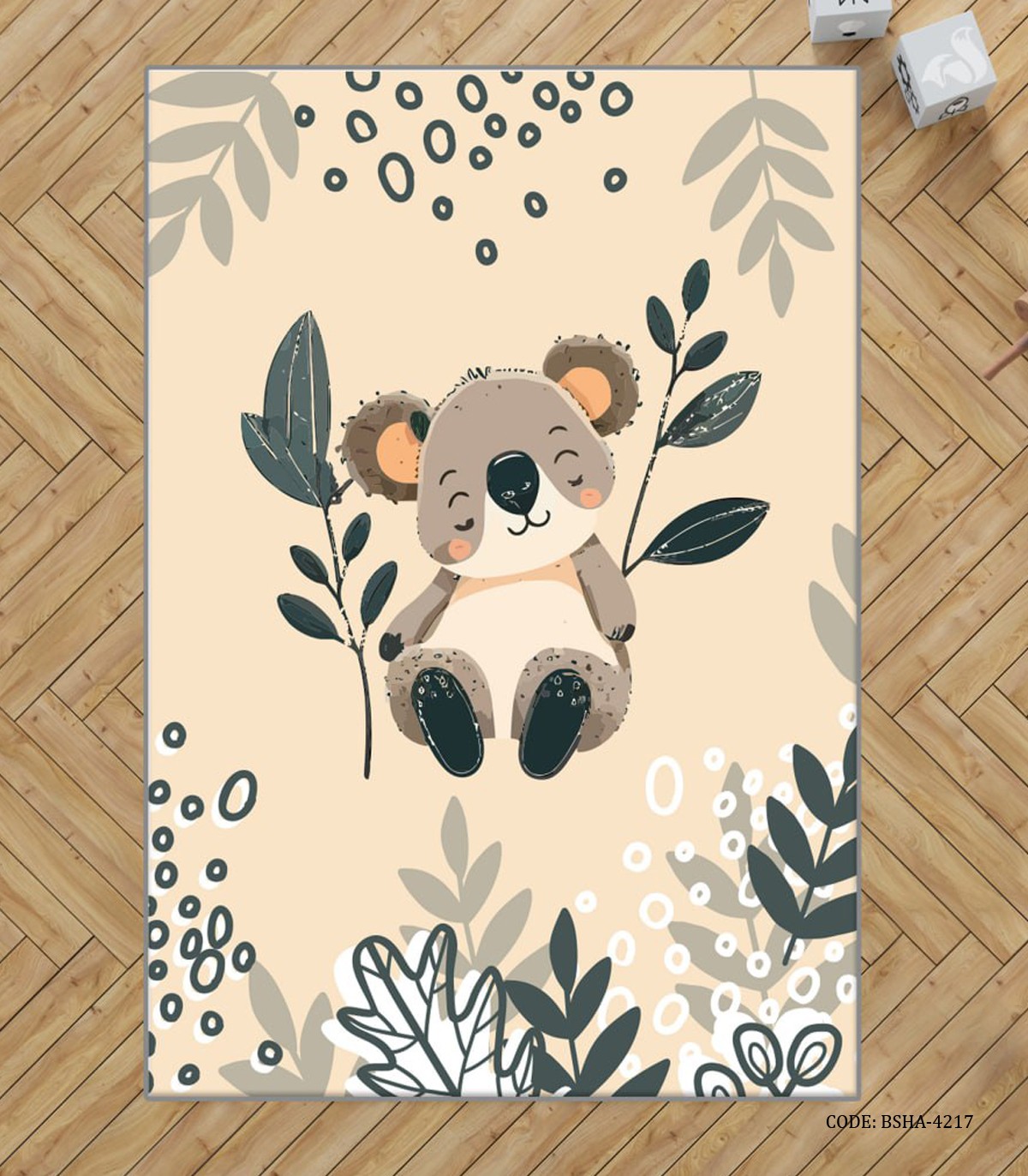 فرش اتاق پسرانه طرح کوآلا مدل Koala