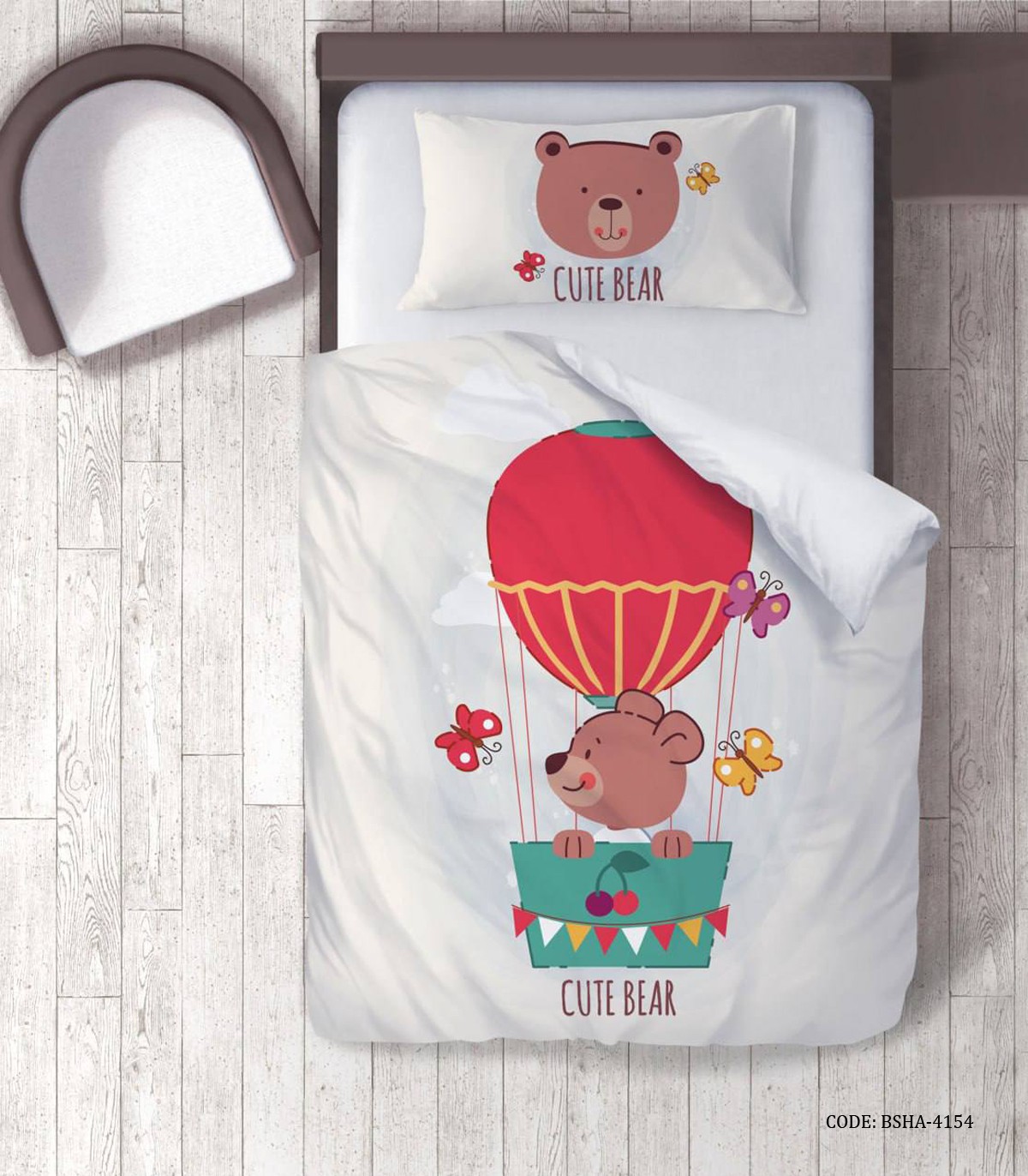 روتختی پسرانه 4 تکه طرح خرس مدل Cute Bear