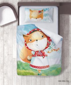 روتختی دخترانه 4 تکه طرح روباه مدل Wild and Free