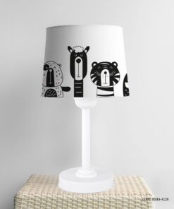 آباژور سیاه و سفید اتاق پسرانه طرح حیوانات مدل Home in Jungle