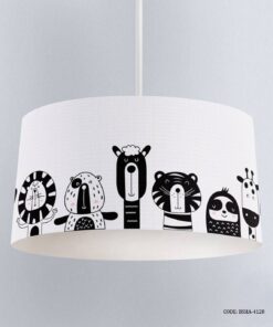 لوسترسیاه و سفید اتاق پسرانه طرح حیوانات مدل Home in Jungle