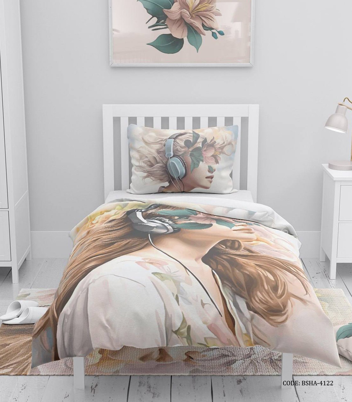 روتختی دخترانه 4 تکه طرح دختر مدل لیلیوم