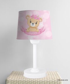 آباژور صورتی اتاق دخترانه طرح خرس مدل It's a Girl