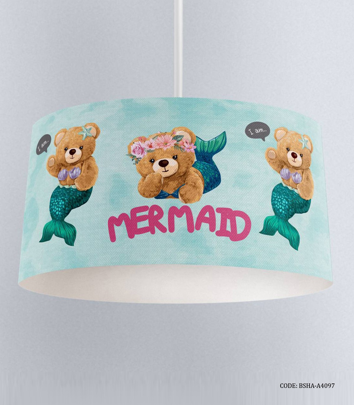 لوستر اتاق دخترانه طرح خرس پری دریایی مدل MERMAID