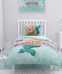 روتختی دخترانه 4 تکه طرح خرس پری دریایی مدل MERMAID