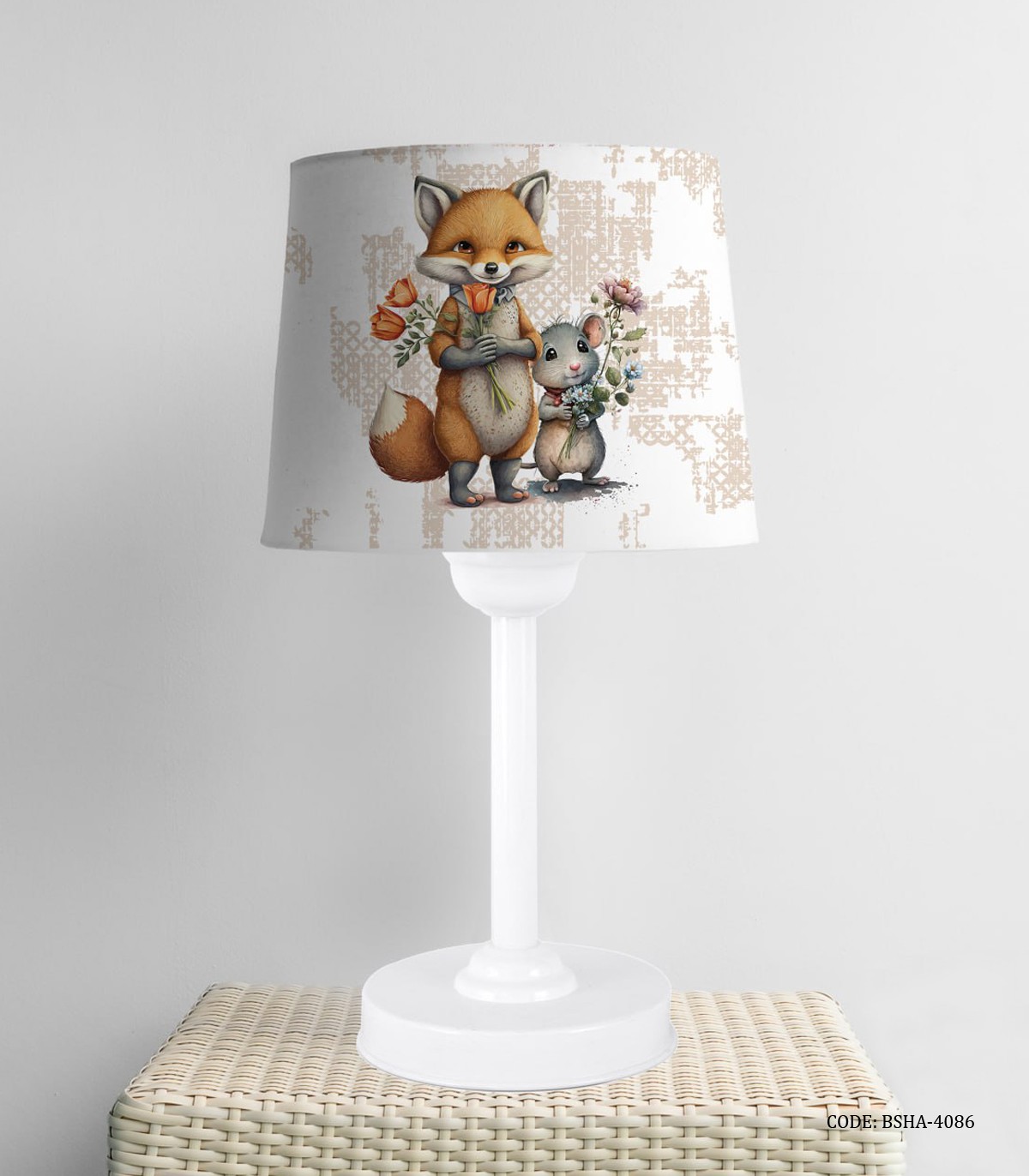 آباژور اتاق پسرانه طرح روباه و موش مدل Sunflower