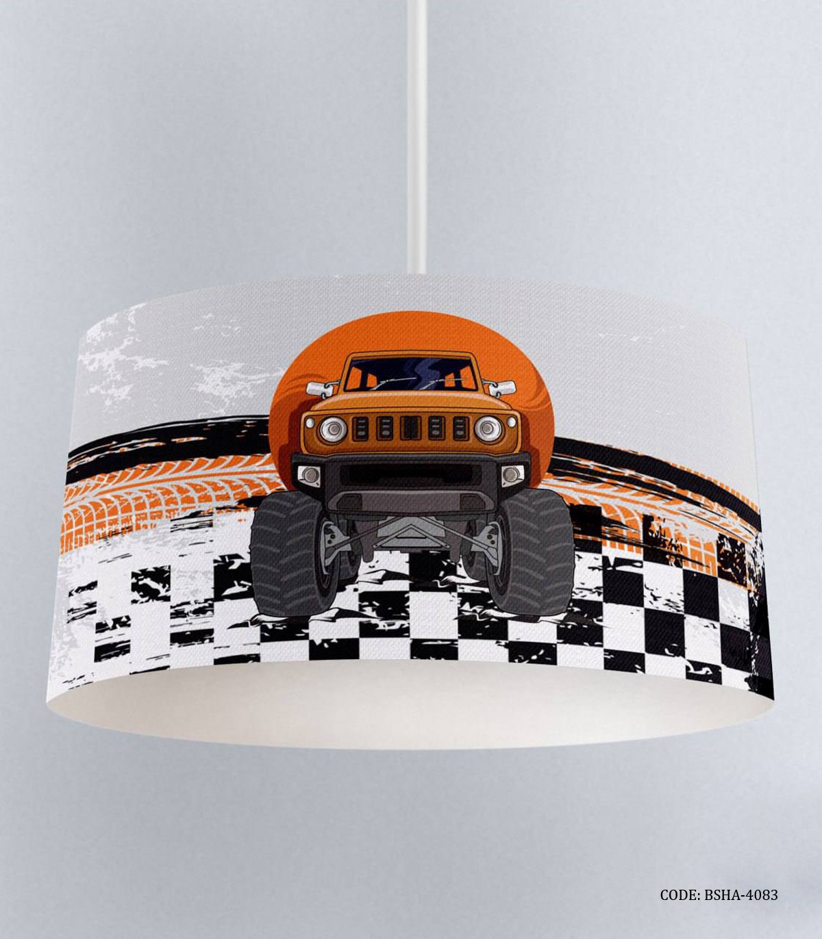 لوستر اتاق پسرانه طرح ماشین مدل Truck Race 1972