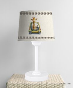 آباژور اتاق پسرانه طرح حیوانات و ماشین مدل Jungle Road