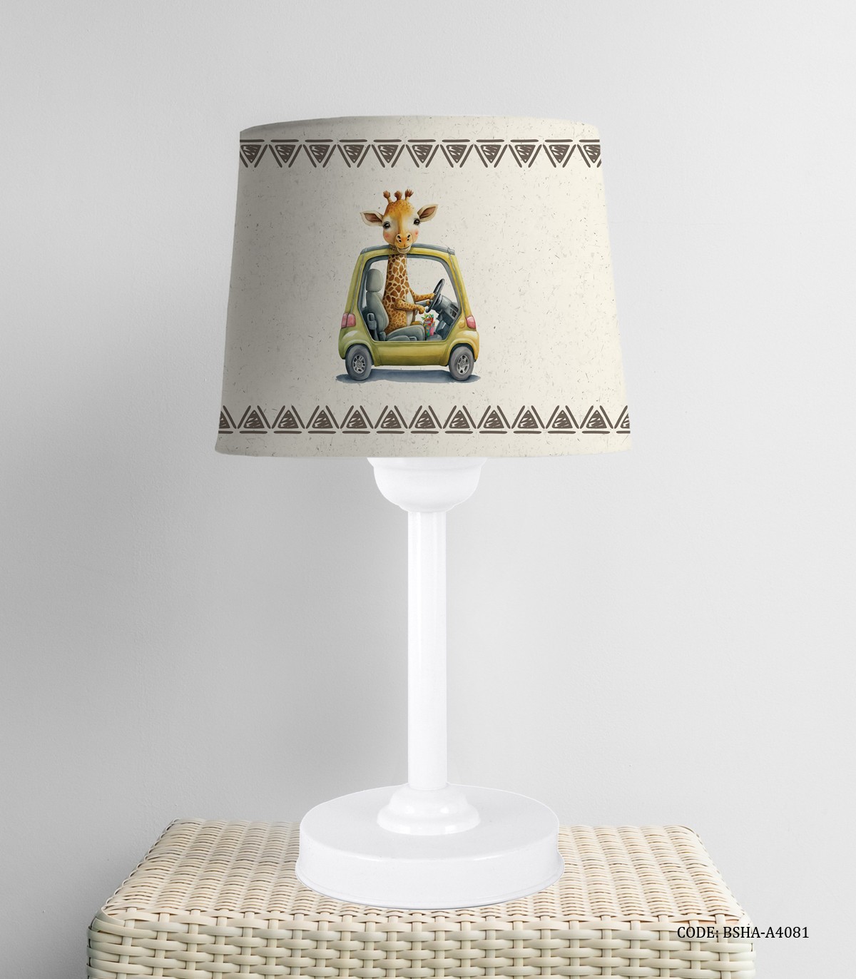 آباژور اتاق پسرانه طرح حیوانات و ماشین مدل Jungle Road