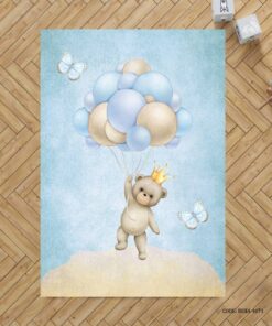 فرش اتاق پسرانه طرح خرس مدل King