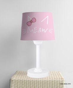 آباژور صورتی اتاق دخترانه طرح گربه مدل Meau