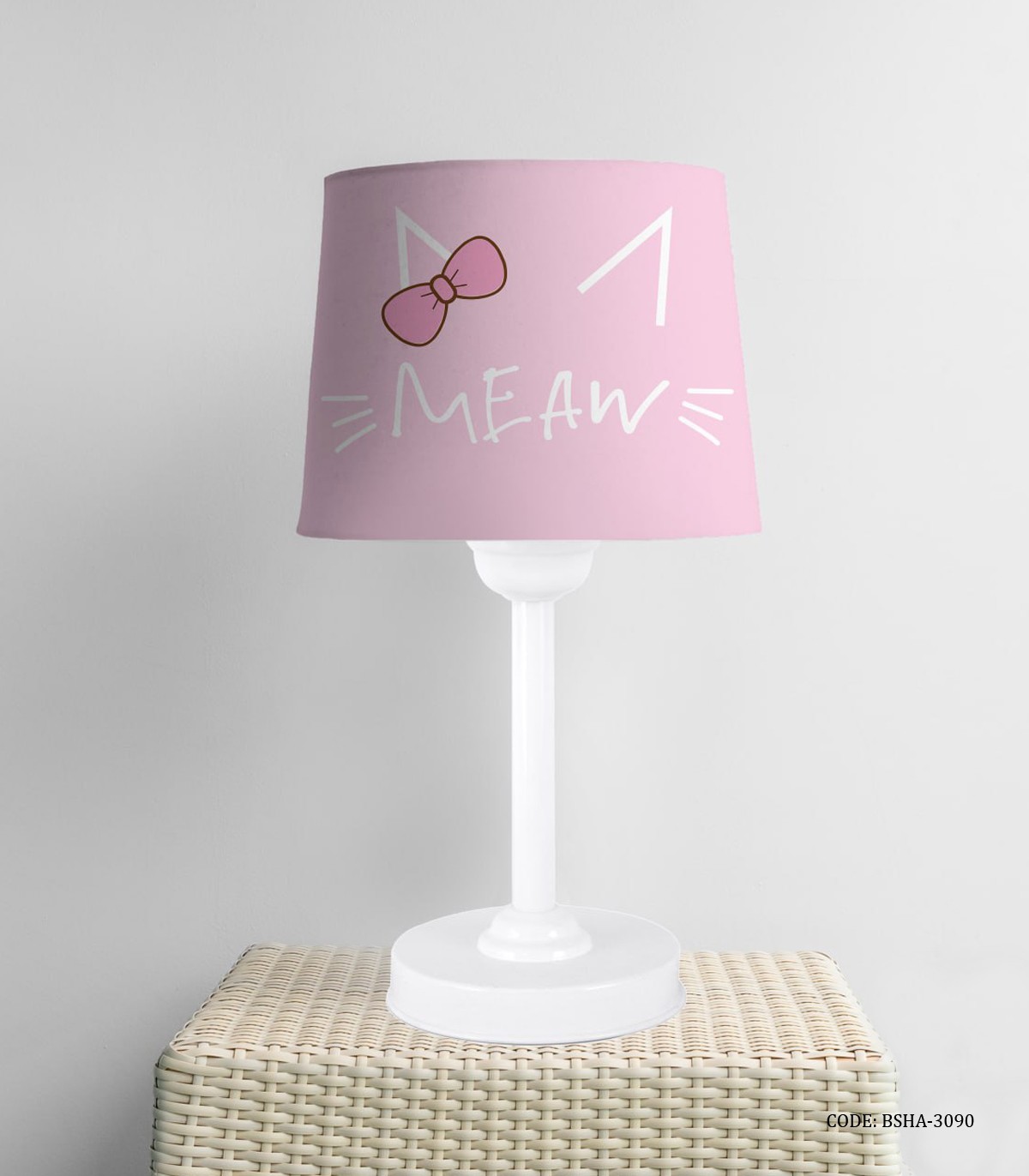 آباژور صورتی اتاق دخترانه طرح گربه مدل Meau