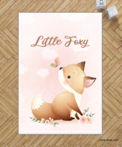 فرش اتاق دخترانه طرح روباه مدل Little Foxy