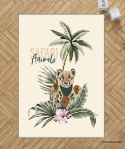 فرش اتاق پسرانه طرح یوزپلنگ مدل CHEETAH