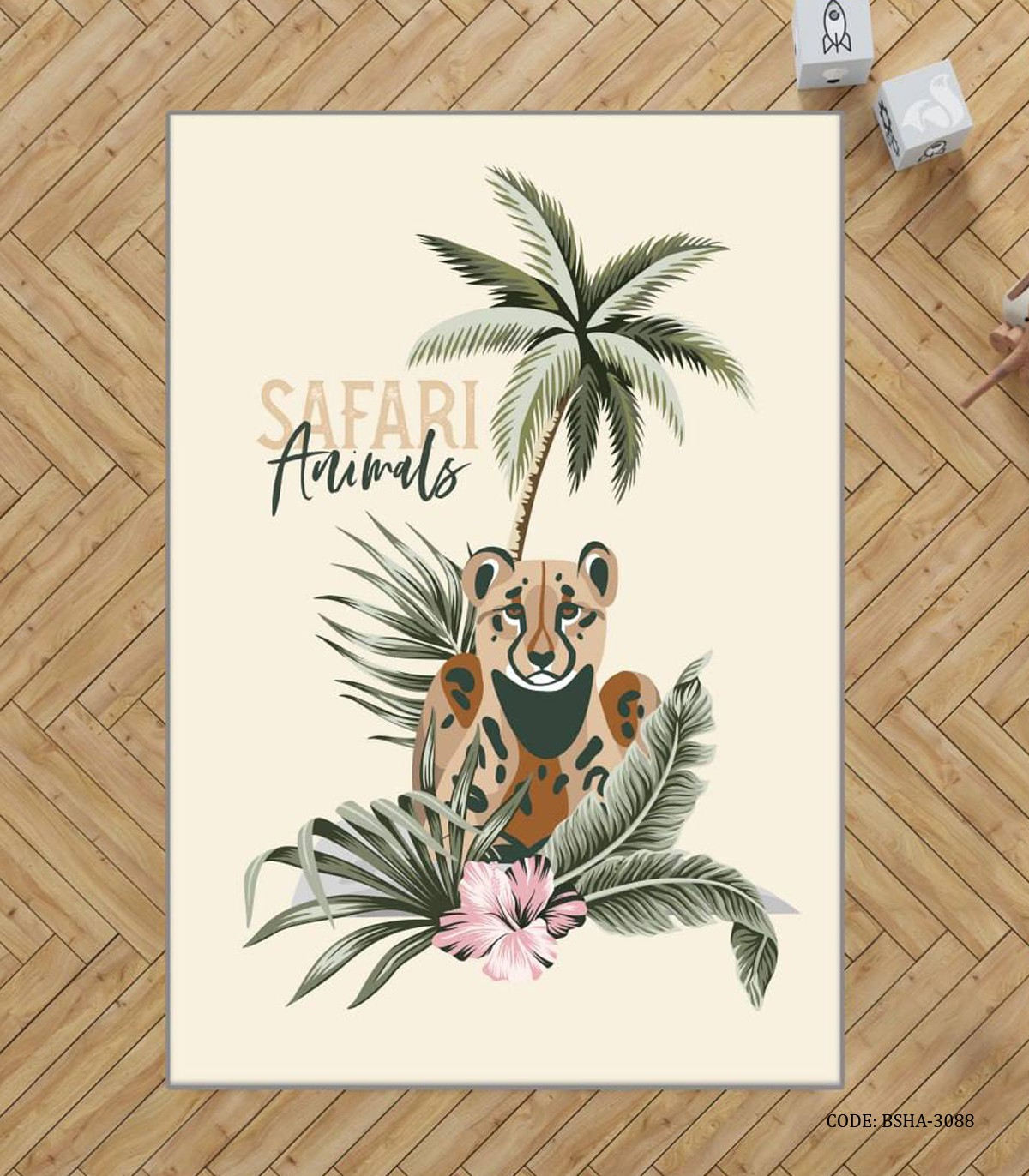 فرش اتاق پسرانه طرح یوزپلنگ مدل CHEETAH