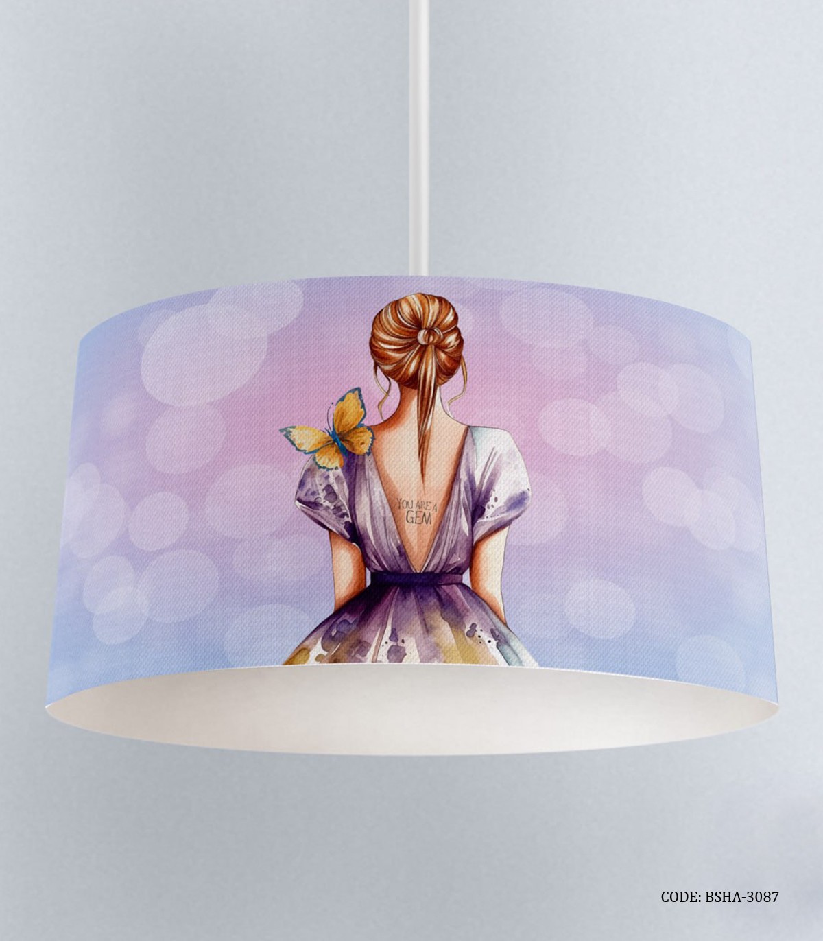 لوستر یاسی بنفش اتاق دخترانه طرح دختر مدل You Are a GEM