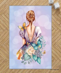 فرش اتاق دخترانه طرح دختر مدل You Are a GEM