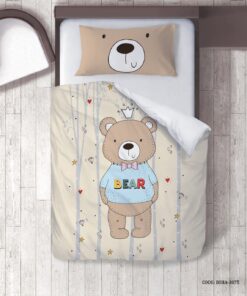 روتختی پسرانه 4 تکه طرح خرس مدل The king of the toys land