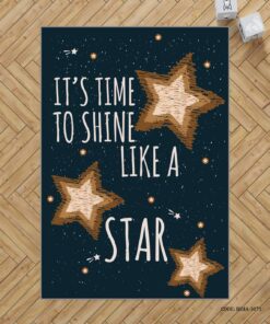 فرش اتاق پسرانه طرح ستاره مدل Shine Like a Star