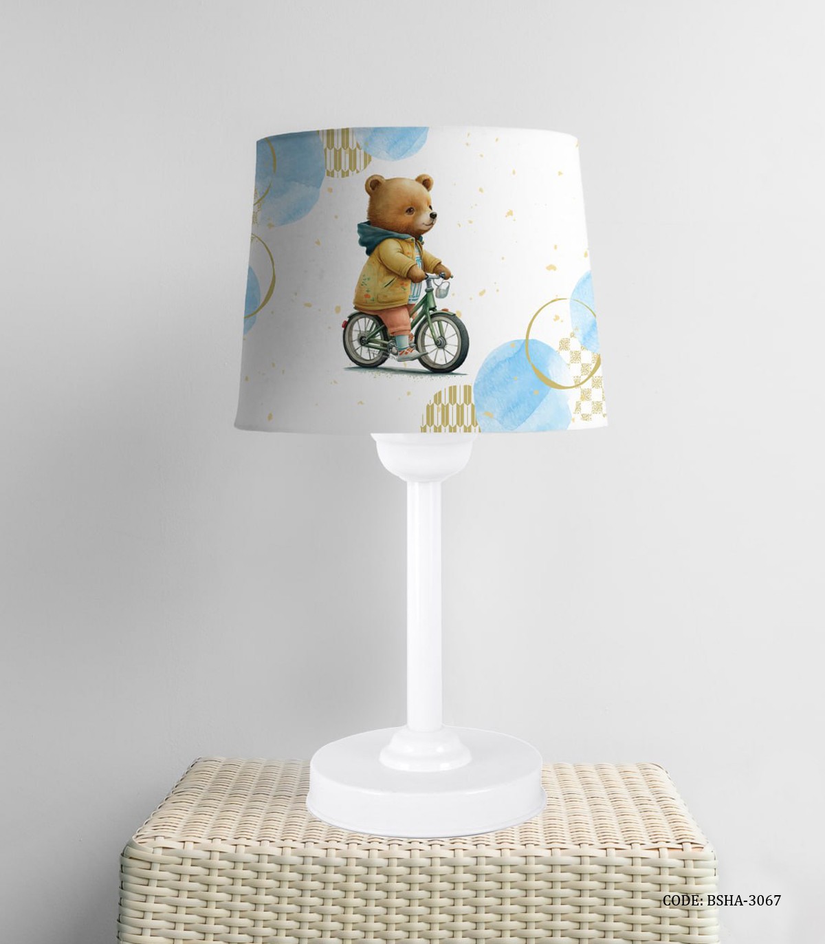 آباژور اتاق پسرانه طرح خرس موتور سوار مدل Bear Driver