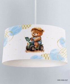 لوستر اتاق پسرانه طرح خرس موتور سوار مدل  Bear Driver