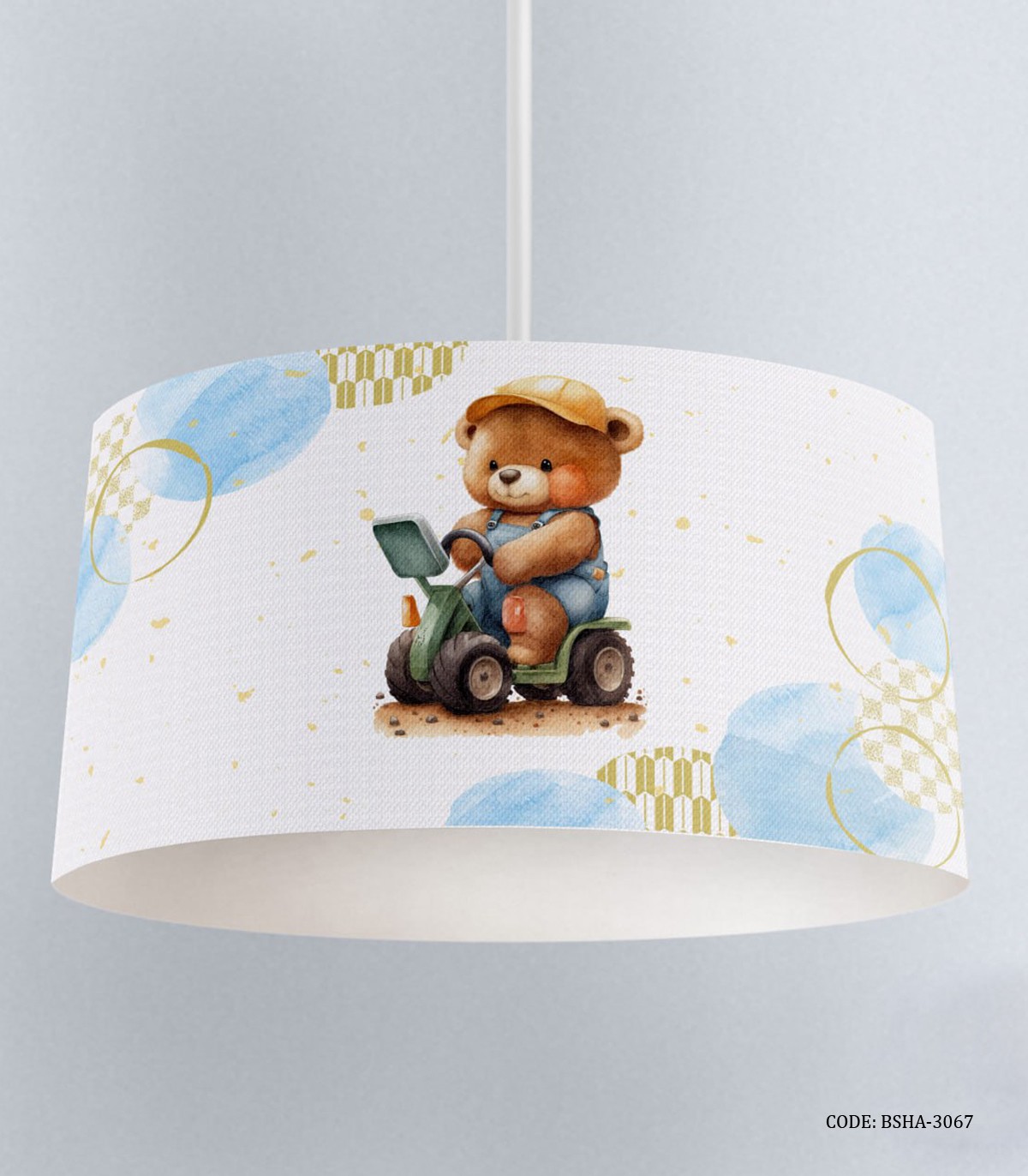 لوستر اتاق پسرانه طرح خرس موتور سوار مدل Bear Driver