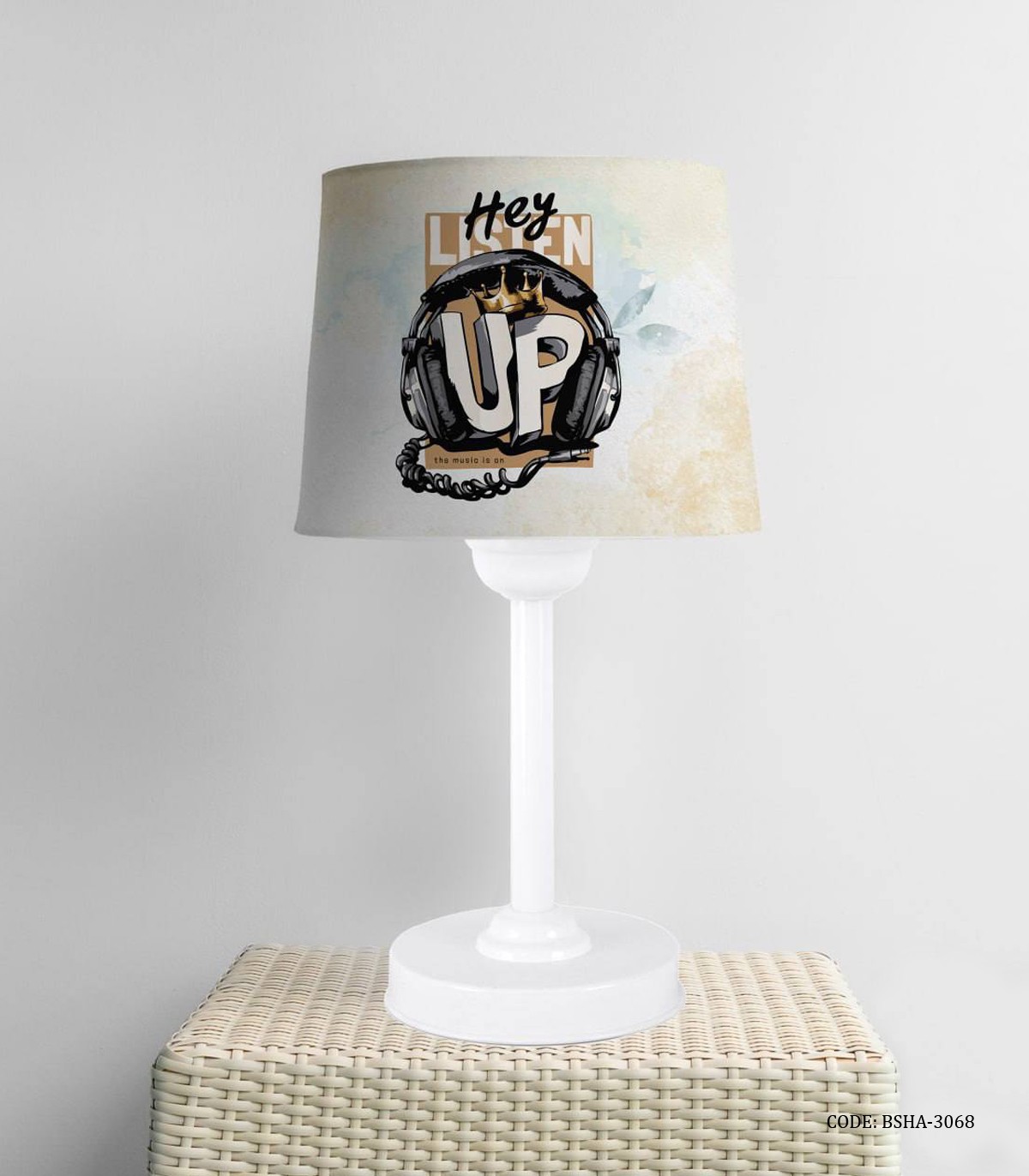 آباژور اتاق پسرانه طرح خرس تدی هدفون دار مدل listen to Music