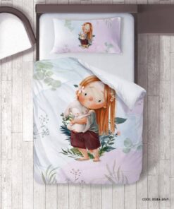 روتختی دخترانه 4 تکه طرح دختر خرگوش به دست مدل My Doll