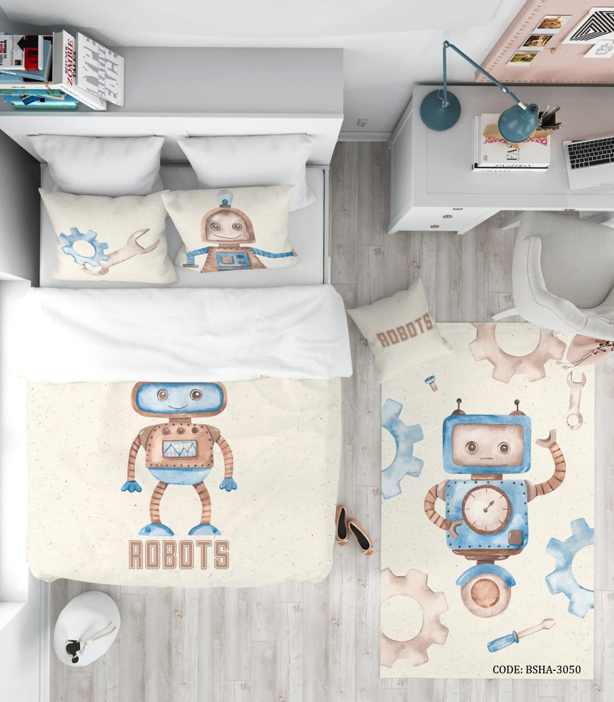 روتختی کودک پسرانه طرح ربات مدل ROBATS