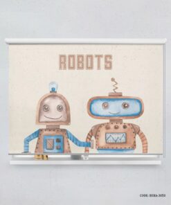 پرده شید اتاق پسرانه طرح ربات مدل ROBATS