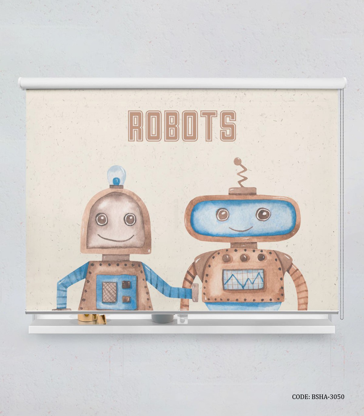 پرده شید اتاق پسرانه طرح ربات مدل ROBATS