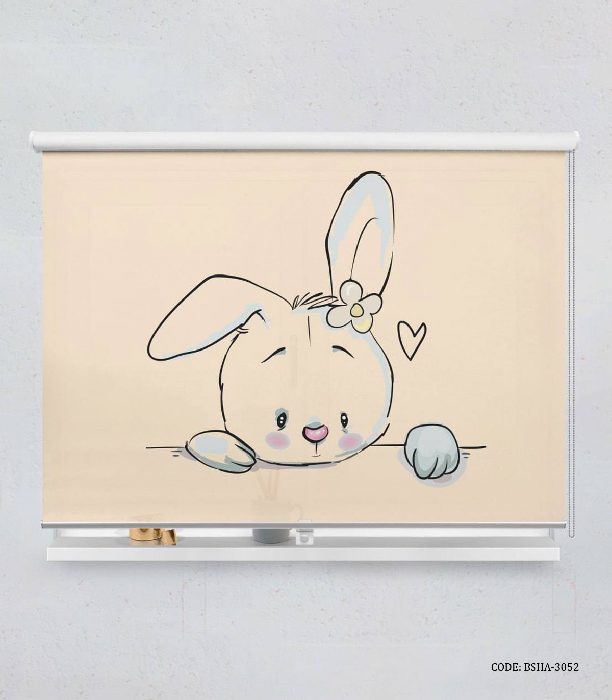 پرده شید اتاق دخترانه طرح خرگوش مدل I am Cute