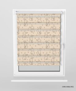 پرده زبرا اتاق دخترانه طرح خرگوش مدل I am Cute