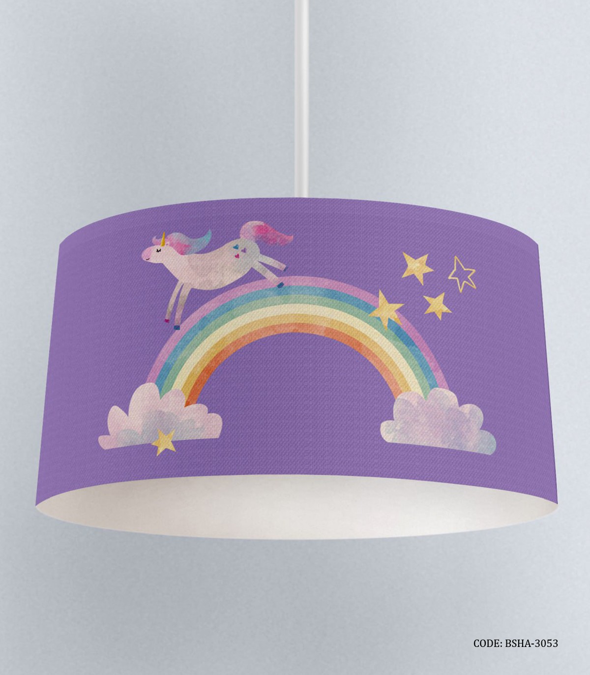 لوستر اتاق دخترانه طرح رنگین کمان و اسب تک شاخ مدل Magic