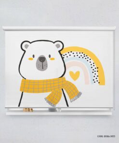 پرده شید اتاق پسرانه طرح خرس قطبی مدل It"s Winter
